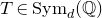 upper T element of normal upper S normal y normal m Subscript d Baseline left parenthesis double struck upper Q right parenthesis