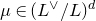 mu element of left parenthesis upper L Superscript or Baseline divided by upper L right parenthesis Superscript d