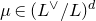 mu element of left parenthesis upper L Superscript or Baseline divided by upper L right parenthesis Superscript d
