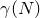 gamma left parenthesis upper N right parenthesis