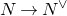 upper N right arrow upper N Superscript or