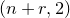 left parenthesis n plus r comma 2 right parenthesis