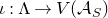 iota colon normal upper Lamda right arrow upper V left parenthesis script upper A Subscript upper S Baseline right parenthesis