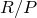 upper R divided by upper P