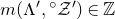 m left parenthesis normal upper Lamda prime comma Superscript ring Baseline script upper Z Superscript prime Baseline right parenthesis element of double struck upper Z