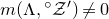 m left parenthesis normal upper Lamda comma Superscript ring Baseline script upper Z Superscript prime Baseline right parenthesis not equals 0