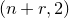 left parenthesis n plus r comma 2 right parenthesis