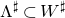 normal upper Lamda Superscript normal ♯ Baseline subset of upper W Superscript normal ♯