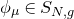 phi Subscript mu Baseline element of upper S Subscript upper N comma g