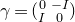 gamma equals Start 2 By 2 Matrix 1st Row 1st Column 0 2nd Column negative upper I 2nd Row 1st Column upper I 2nd Column 0 EndMatrix