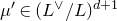 mu prime element of left parenthesis upper L Superscript or Baseline divided by upper L right parenthesis Superscript d plus 1