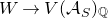 upper W right arrow upper V left parenthesis script upper A Subscript upper S Baseline right parenthesis Subscript double struck upper Q