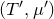 left parenthesis upper T prime comma mu Superscript prime Baseline right parenthesis