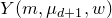 upper Y left parenthesis m comma mu Subscript d plus 1 Baseline comma w right parenthesis