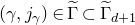 left parenthesis gamma comma j Subscript gamma Baseline right parenthesis element of normal upper Gamma overtilde subset of normal upper Gamma overtilde Subscript d plus 1