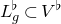 upper L Subscript g Superscript normal ♭ Baseline subset of upper V Superscript normal ♭