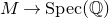 upper M right arrow normal upper S normal p normal e normal c left parenthesis double struck upper Q right parenthesis