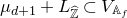 mu Subscript d plus 1 Baseline plus upper L Subscript ModifyingAbove double struck upper Z With caret Baseline subset of upper V Subscript double struck upper A Sub Subscript f