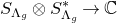 upper S Subscript normal upper Lamda Sub Subscript g Baseline circled times upper S Subscript normal upper Lamda Sub Subscript g Superscript asterisk Baseline right arrow double struck upper C
