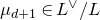 mu Subscript d plus 1 Baseline element of upper L Superscript or Baseline divided by upper L
