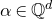alpha element of double struck upper Q Superscript d