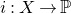 i colon upper X right arrow double struck upper P