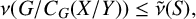 nu left parenthesis upper G divided by upper C Subscript upper G Baseline left parenthesis upper X divided by upper Y right parenthesis right parenthesis less than or equals ModifyingAbove nu With tilde left parenthesis upper S right parenthesis comma