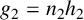 g 2 equals n 2 h 2