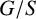 upper G divided by upper S