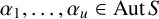 alpha 1 comma ellipsis comma alpha Subscript u Baseline element of upper A u t upper S
