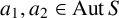 a 1 comma a 2 element of upper A u t upper S