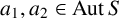 a 1 comma a 2 element of upper A u t upper S
