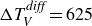 normal upper Delta upper T Subscript upper V Superscript italic diff Baseline equals 625