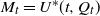 upper M Subscript t Baseline equals upper U Superscript asterisk Baseline left parenthesis t comma upper Q Subscript t Baseline right parenthesis