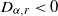 upper D Subscript alpha comma r Baseline less than 0
