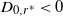 upper D Subscript 0 comma r Sub Superscript asterisk Subscript Baseline less than 0