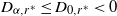 upper D Subscript alpha comma r Sub Superscript asterisk Subscript Baseline less than or equals upper D Subscript 0 comma r Sub Superscript asterisk Subscript Baseline less than 0
