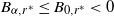 upper B Subscript alpha comma r Sub Superscript asterisk Subscript Baseline less than or equals upper B Subscript 0 comma r Sub Superscript asterisk Subscript Baseline less than 0