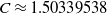 upper C almost equals 1.50339538