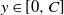 y element of left bracket 0 comma upper C right bracket