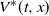 upper V Superscript asterisk Baseline left parenthesis t comma x right parenthesis