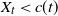 upper X Subscript t Baseline less than c left parenthesis t right parenthesis
