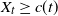 upper X Subscript t Baseline greater than or equals c left parenthesis t right parenthesis