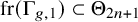fr left parenthesis normal upper Gamma Subscript g comma 1 Baseline right parenthesis subset of normal upper Theta Subscript 2 n plus 1