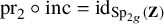 pr 2 ring inc equals id Subscript upper S p Sub Subscript 2 g Subscript left parenthesis bold upper Z right parenthesis