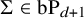 normal upper Sigma element of b upper P Subscript d plus 1