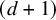 left parenthesis d plus 1 right parenthesis