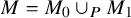 upper M equals upper M 0 union Subscript upper P Baseline upper M 1