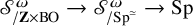script upper S Subscript slash bold upper Z times upper B upper O Superscript omega Baseline right arrow script upper S Subscript slash upper S p Sub Superscript asymptotically equals Superscript omega Baseline right arrow upper S p