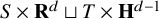 upper S times bold upper R Superscript d square cup upper T times bold upper H Superscript d minus 1